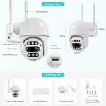 Rotirajuća WIFI Kamera sa dva sočiva 8mpx - Slika 4