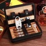Luksuzni Set za Tompuse – Humidor, Brener Upaljač i Sekač Nož (Cohiba Stil) - Slika 2