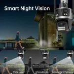 Wi‑Fi IP kamera sa 3 sočiva – PTZ rotacija, sirena i detekcija lica - Slika 4