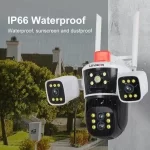 Wi‑Fi PTZ kamera 3‑u‑1 sa 4 MP sočivima i AI praćenjem – 360° nadzor + audio komunikacija - Slika 4