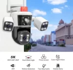 Wi‑Fi PTZ kamera 3‑u‑1 sa 4 MP sočivima i AI praćenjem – 360° nadzor + audio komunikacija - Slika 5