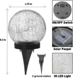 LED Solarna svetla od napuknutog stakla – 2 kom | Dekorativna baštenska rasveta sa toplim svetlom - Slika 4