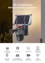Solarna PTZ kamera sa 4 sočiva – 360° bežični nadzor - Slika 2