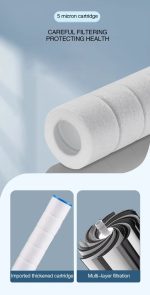 Glava tuša sa visokim pritiskom i filterom, 3 načina prilagodljivog raspršivanja sa masažnom četkom, kupatilski dodaci - Slika 8