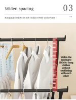 Dvostruki stalak za odeću, pokretni stalak za garderobu sa točkićima za spavaću sobu - Slika 2