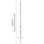 Teleskopska ugaona polica bez bušenja, prostor za odlaganje, okvir od nerdjajućeg čelika, ugaoni organizator za kupatilo - Slika 4