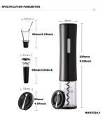 Električni set za vino - komplet automatskog vadičepa sa rezačem folije, vakuum čepom i nalivačem vina - Slika 3