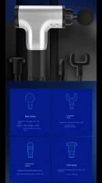 Električni masažer pištolj za telo, vibracioni fitnes uređaj za ublažavanje bolova u mišićima - Slika 5