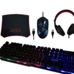 Gejmerski set Aoas AS-1066 – Tastatura, miš, slušalice i podloga za miša sa RGB osvetljenjem