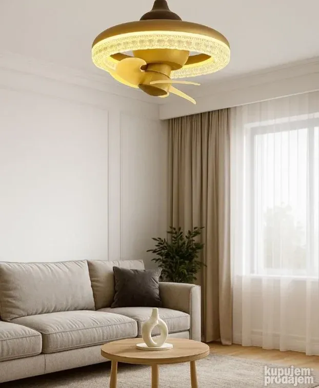 LED luster sa ventilatorom – 48W, moderno 2u1 rešenje za osvetljenje i rashlađivanje LED luster sa ventilatorom – 48W, moderno 2u1 rešenje za osvetljenje i rashlađivanje