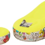 Šarena Fotelja na naduvavanje sa Tabureom – Udobna i Praktična za Dom i Dvorište