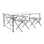 Sklopivi set – Kamp sto i 4 stolice (sivi) | Kompaktan set za kampovanje i piknike