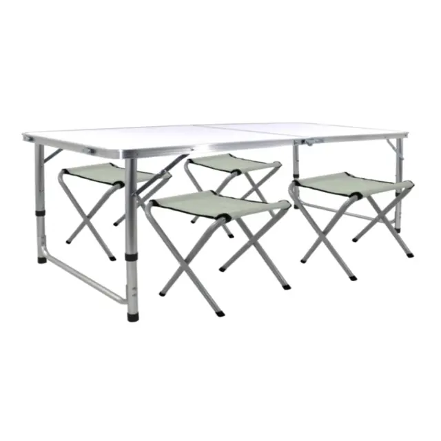 Sklopivi set – Kamp sto i 4 stolice (sivi) | Kompaktan set za kampovanje i piknike Sklopivi set – Kamp sto i 4 stolice (sivi) | Kompaktan set za kampovanje i piknike