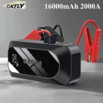GKFLY 4 u 1 Auto Startni Uređaj sa Kompresorom – 2000A, 16000mAh, Prenosna Baterija, Inflator, LED Svetlo