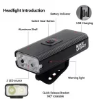 LED Prednje Svetlo za Bicikl – USB Punjivo, Vodootporno i Podesivo - Slika 3