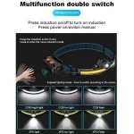 LED Lampa za Kampovanje i Planinarenje sa Senzorom Pokreta – XPG + COB - Podesivi Fokus i USB Punjiva - Slika 3