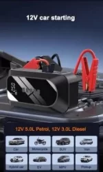 GKFLY 4 u 1 Auto Startni Uređaj sa Kompresorom – 2000A, 16000mAh, Prenosna Baterija, Inflator, LED Svetlo - Slika 5