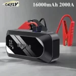 GKFLY 4 u 1 Auto Startni Uređaj sa Kompresorom – 2000A, 16000mAh, Prenosna Baterija, Inflator, LED Svetlo - Slika 7