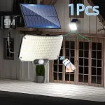 Solarna LED svetla sa senzorom pokreta – 90/108 LED, daljinsko upravljanje, vodootporna IP65 - Slika 5