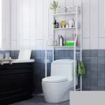 Praktična polica za kupatilo – iznad WC šolje, metalna konstrukcija, 2 nivoa - Slika 2