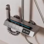 Pametni zidni tuš sa digitalnim displejem i više režima mlaza | Moderan kišni tuš set za luksuzno tuširanje - Slika 5