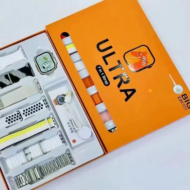 2025 Ultra Smart Watch 7u1 – Pametni sat sa bežičnim punjačem i fitnes trackerom