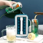 2-u-1 Posuda za Led – Silikonski Kalup za Led u Obliku Blokova