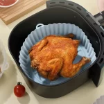 Silikonska posuda za air fryer – otporna na toplotu, nelomiva, sa ručkom