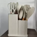 Silikonski Kuhinjski Set sa Bambus Stalakom - Otporan na Toplotu i Nelepljiv - Slika 5