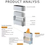 Ultrazvučni difuzer za eterična ulja sa efektom plamena, daljinskim upravljanjem i noćnim svetlom - Slika 6