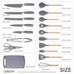 Silikonski Kuhinjski Set sa Bambus Stalakom - Otporan na Toplotu i Nelepljiv - Slika 6