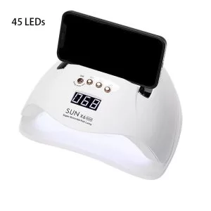 SunX6Max 256W Profesionalna UV LED Lampa za Nokte – Brzo Sušenje i Punjenje + Držač za Telefon SunX6Max 256W Profesionalna UV LED Lampa za Nokte – Brzo Sušenje i Punjenje + Držač za Telefon