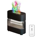 Ultrazvučni difuzer za eterična ulja sa efektom plamena, daljinskim upravljanjem i noćnim svetlom