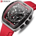 Prikaz crvenog Curren 8443 sata.